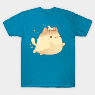 Kawaii cat pudding - Cute food T-Shirt